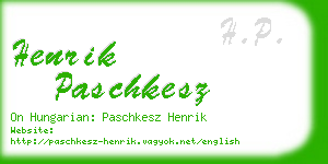 henrik paschkesz business card